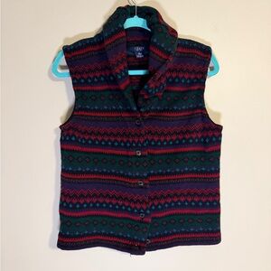 Vintage Chaps Cardigan Vest Button Down size large